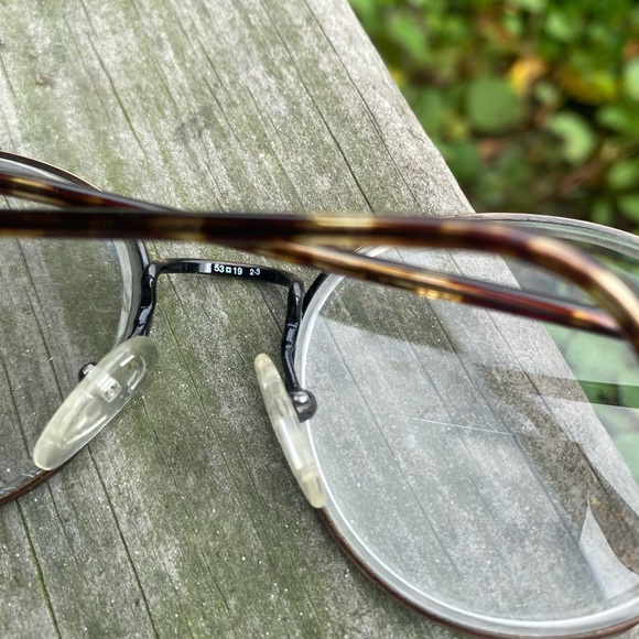 Vintage Gucci Italy Round Tortoise and Metal Prescription Lens Glasses 53 19 - Picture 8 of 11